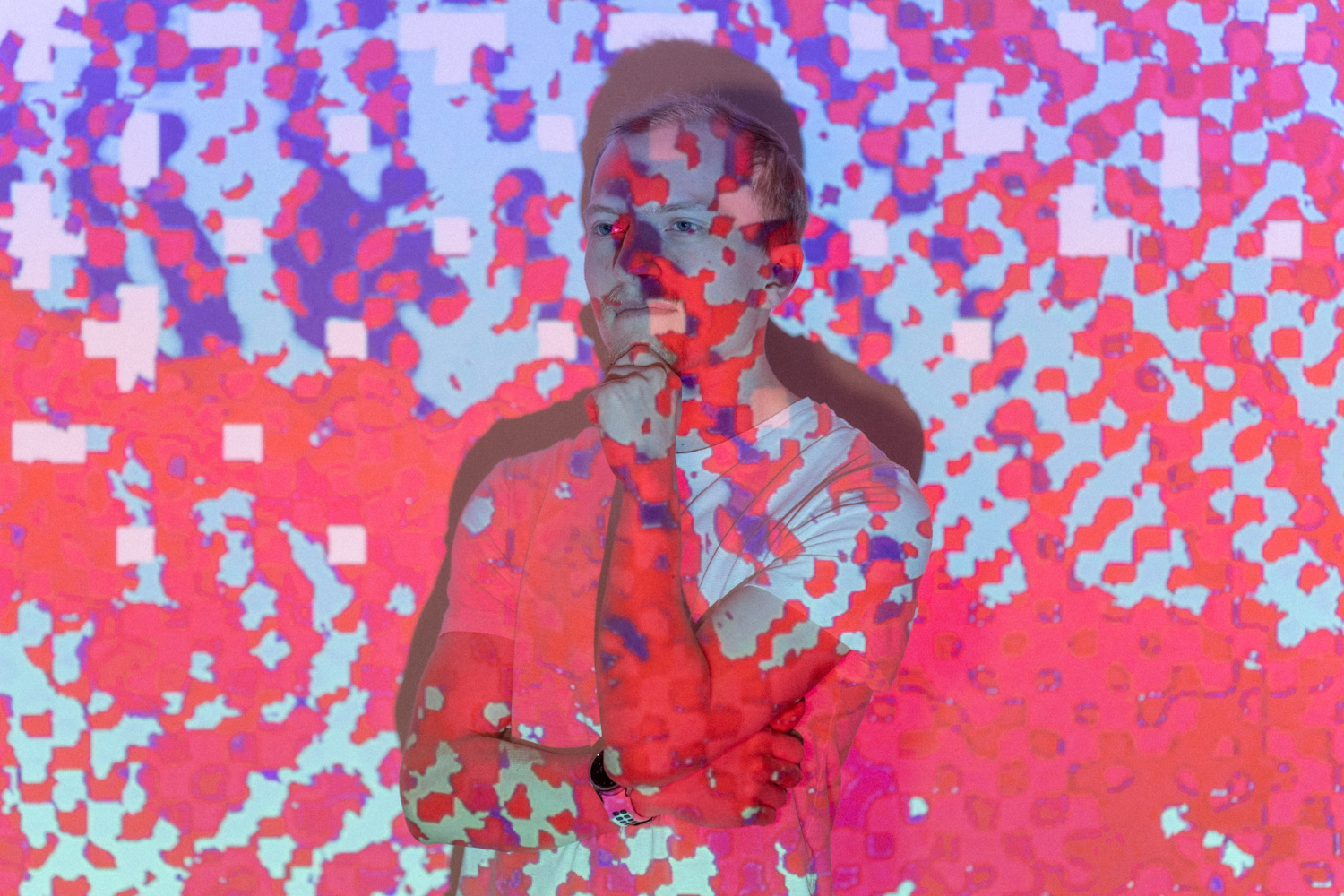 a photo of me during one of our anual exhibitions at our campus.